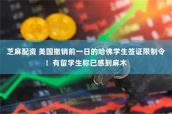 芝麻配资 美国撤销前一日的哈佛学生签证限制令！有留学生称已感到麻木