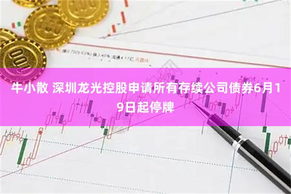 牛小散 深圳龙光控股申请所有存续公司债券6月19日起停牌