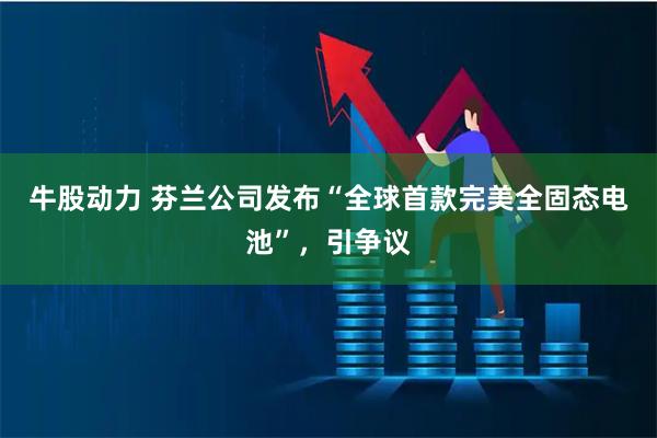 牛股动力 芬兰公司发布“全球首款完美全固态电池”，引争议